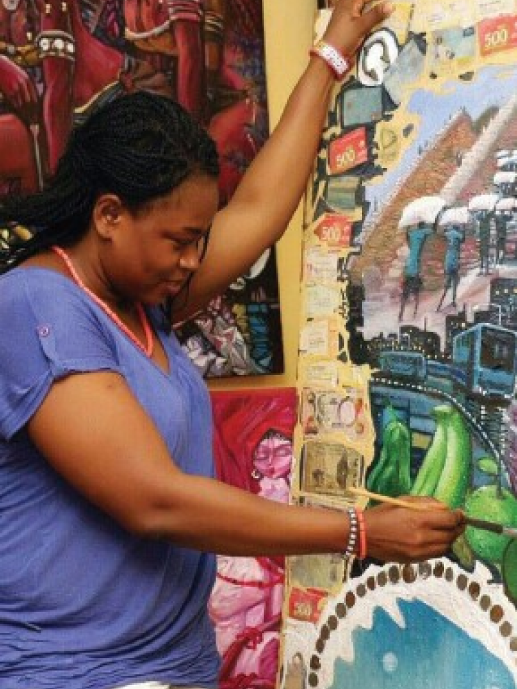 Bunmi Ayesanya a Nigerian artist