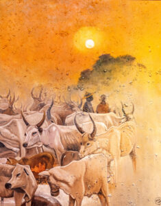 Zino Orara- The Herd-Acrylic on canvass-53x43-(2023)