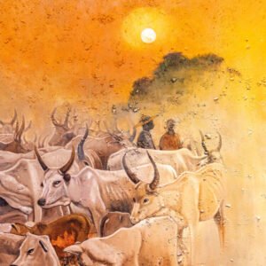 Zino Orara- The Herd-Acrylic on canvass-53x43-(2023)